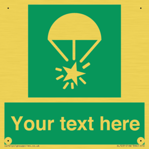 Custom sign safe condition Rocket parachute flare